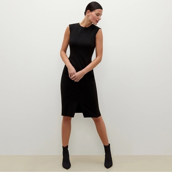 MM Lafleur The Katie Dress Black Sleeveless Sheath Knee Length Business Sz 8 - Picture 2 of 16
